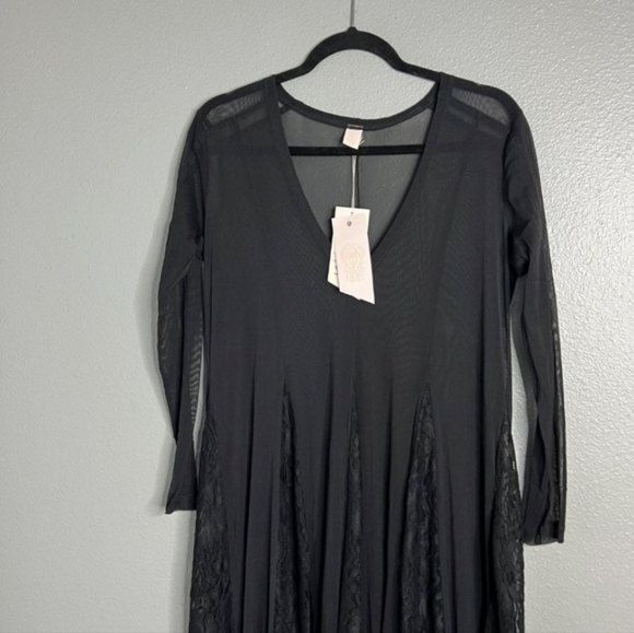 Witchy Gothic Lace Slip Maxi Dress We Are HAH Free People - Picture 3 of 11